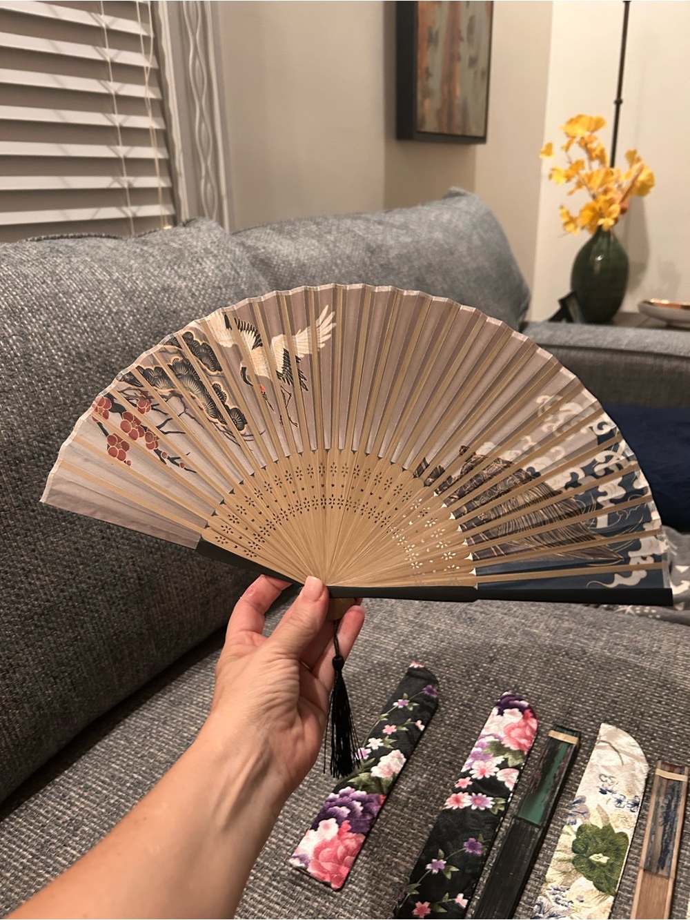 New Japanese Decorative Handheld Folding Fans (4) from Japan beautiful